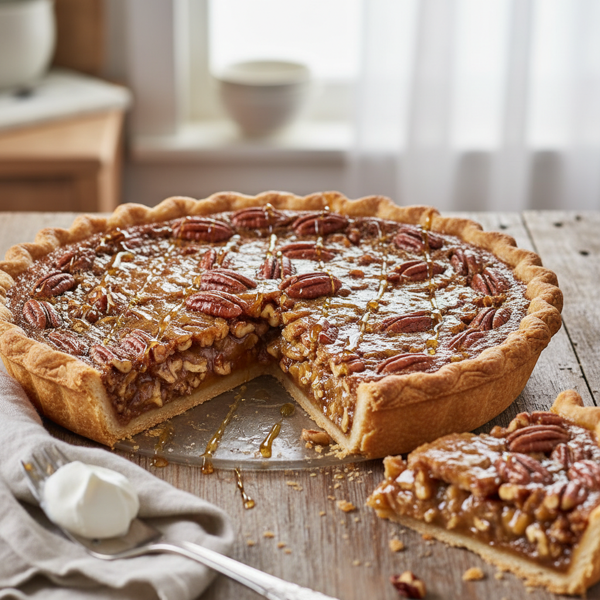 Decadent Golden Syrup Pecan Pie recipe