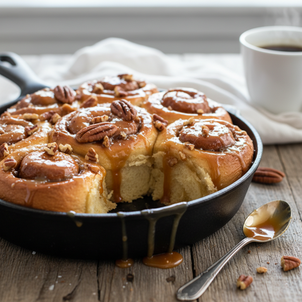 Decadent Gooey Pecan Caramel Rolls recipe