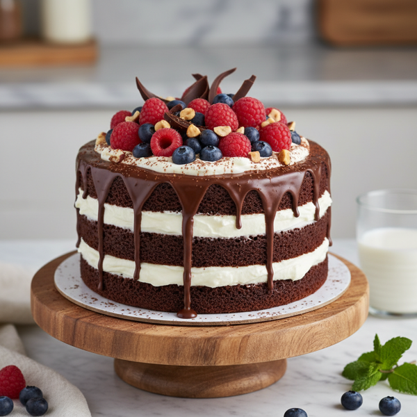 Decadent Greek Yogurt Chocolate Cake recipe