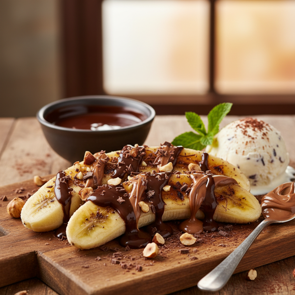 Decadent Grilled Chocolate Hazelnut Banana Delight recipe