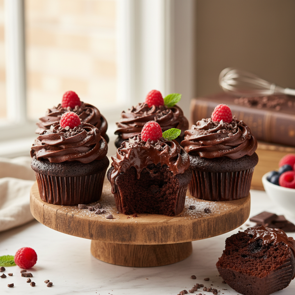 Decadent Guilt-Free Chocolate Cupcakes recipe