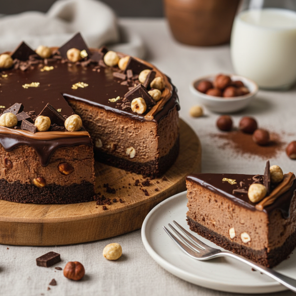 Decadent Hazelnut Chocolate Cheesecake recipe
