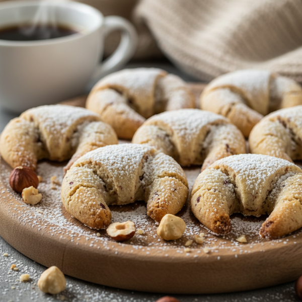 Decadent Hazelnut Crescent Cookies recipe
