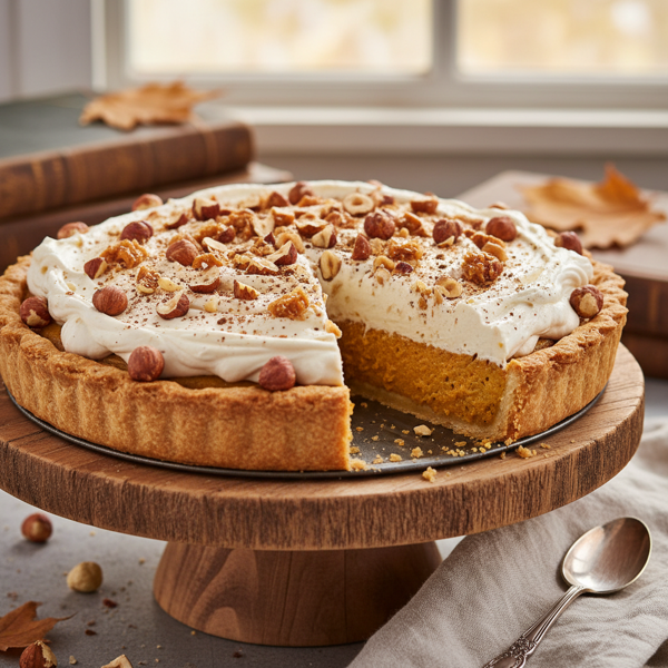 Decadent Hazelnut Pumpkin Cream Pie recipe