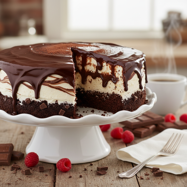 Decadent Hershey Cream Cheese Cake recipe