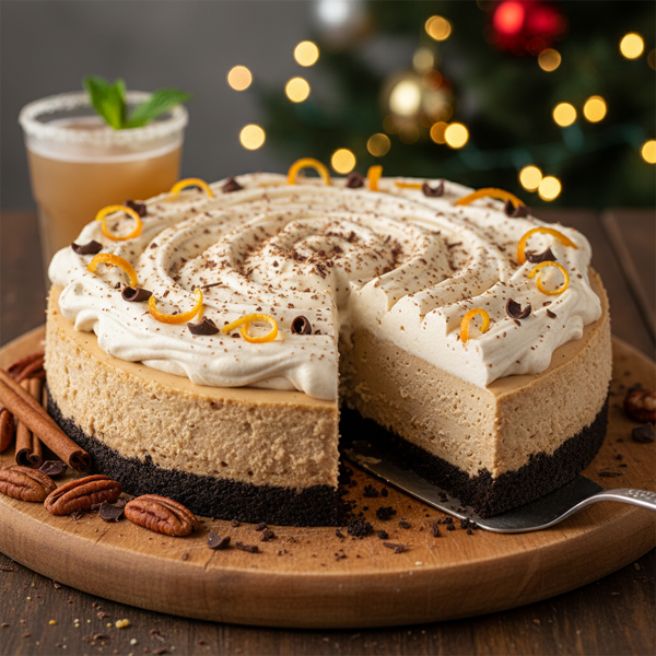 Decadent Holiday Brandy Alexander Cheesecake recipe