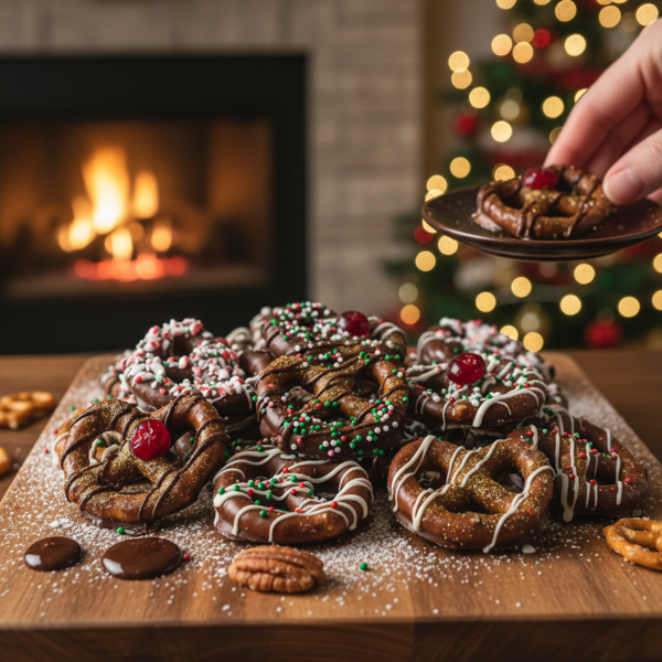 Decadent Holiday Chocolate Pretzel Bites recipe
