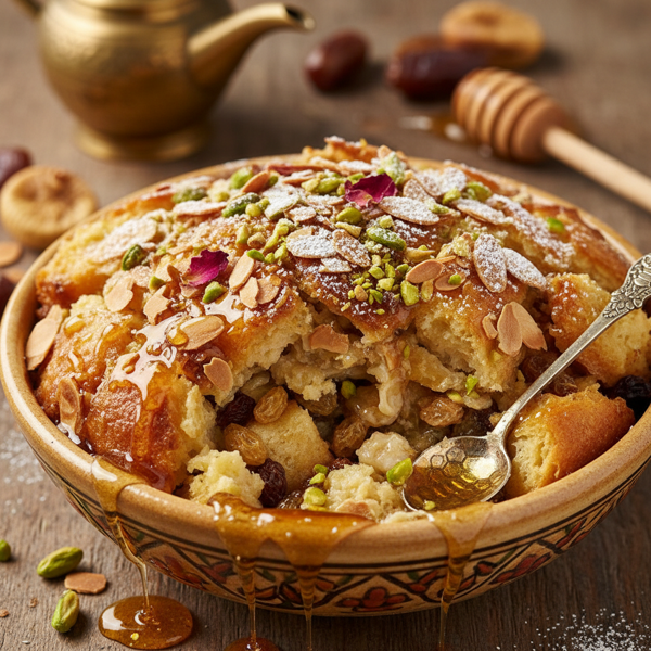 Decadent Honey-Rich Egyptian Bread Pudding recipe