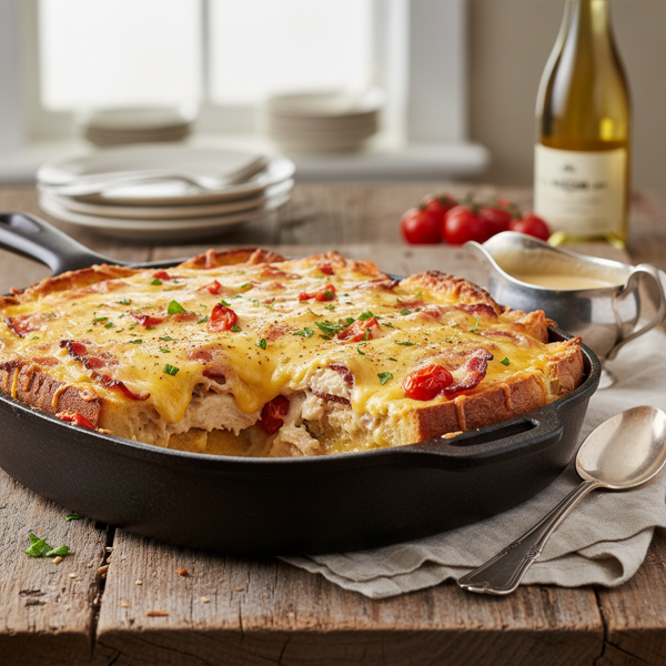Decadent Hot Brown Sandwich Casserole recipe