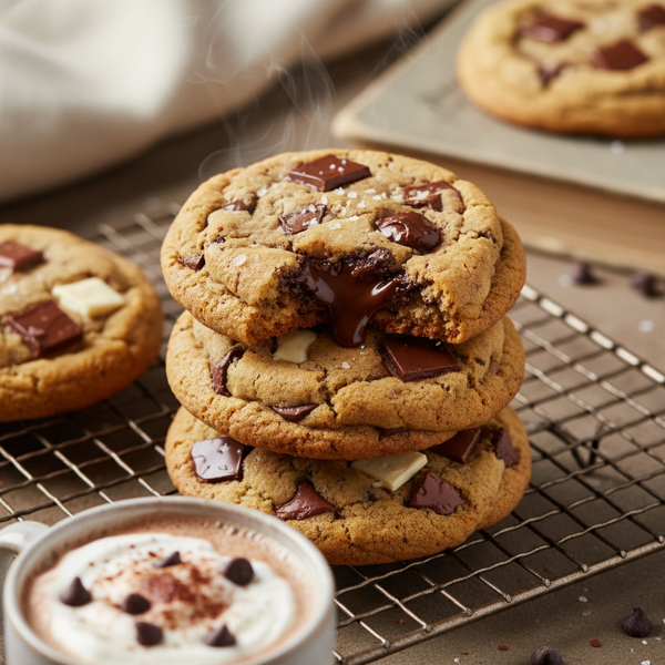 Decadent Hot Chocolate Chip Cookies recipe