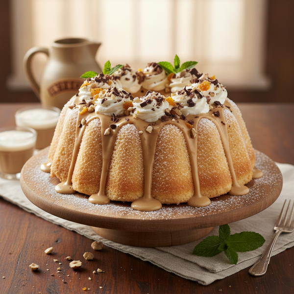 Decadent Irish Cream Angel Food Cake recipe