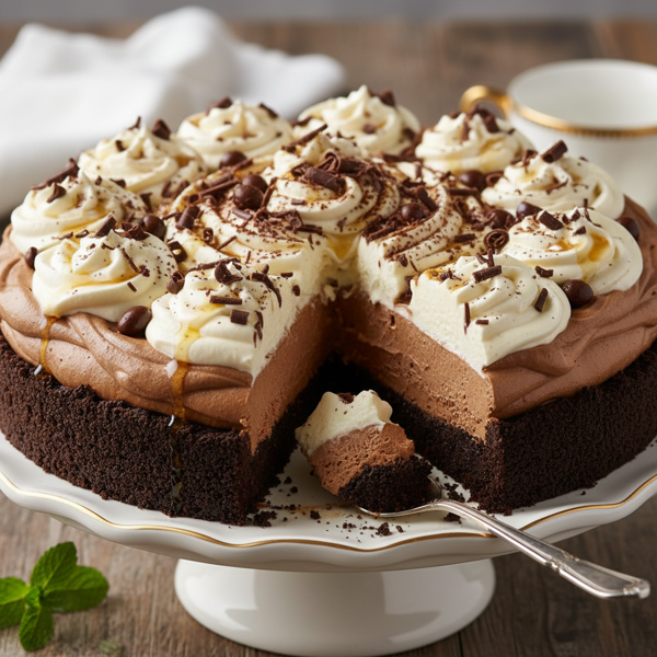 Decadent Irish Cream Chocolate Mousse Pie recipe