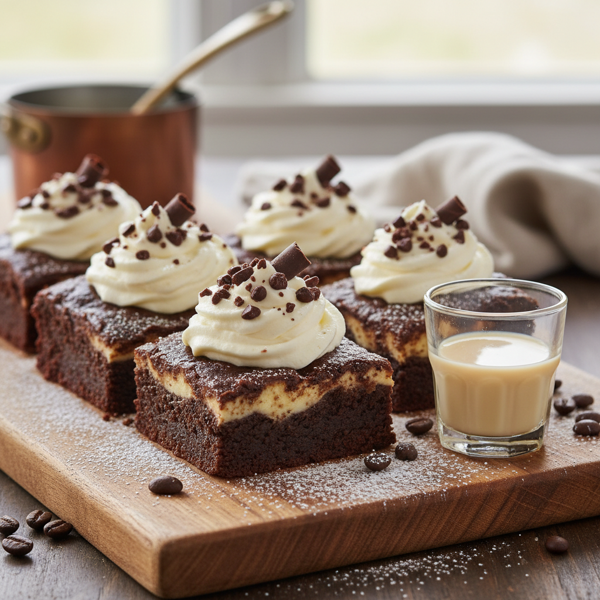 Decadent Irish Cream Fudge Brownies recipe