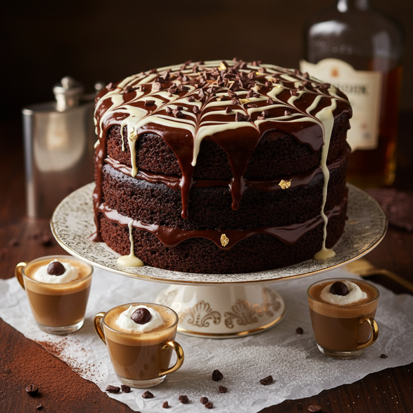 Decadent Irish Mocha Chocolate Cake recipe