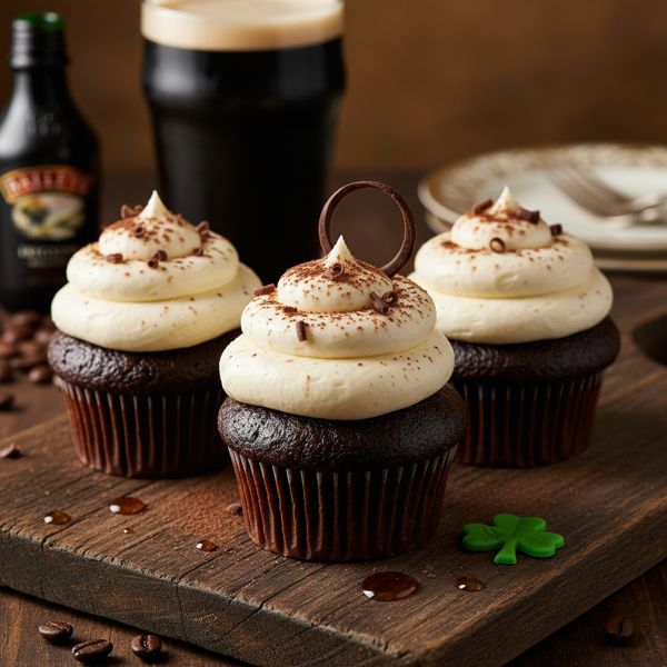 Decadent Irish Stout Cupcakes with Baileys Frosting recipe
