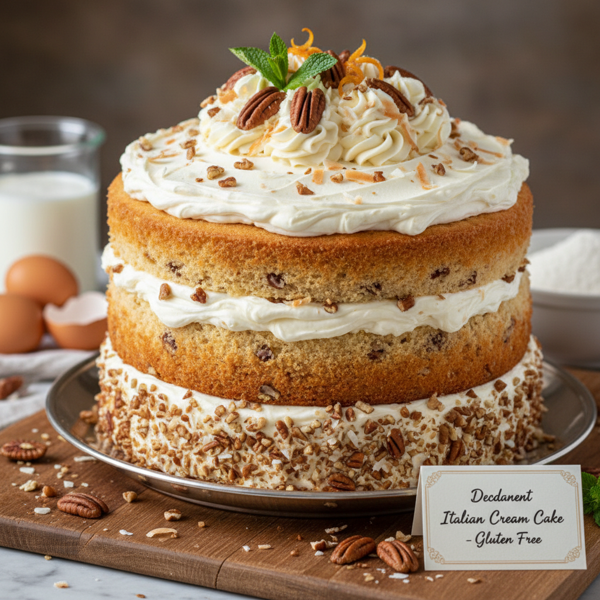 Decadent Italian Cream Cake - Gluten Free recipe
