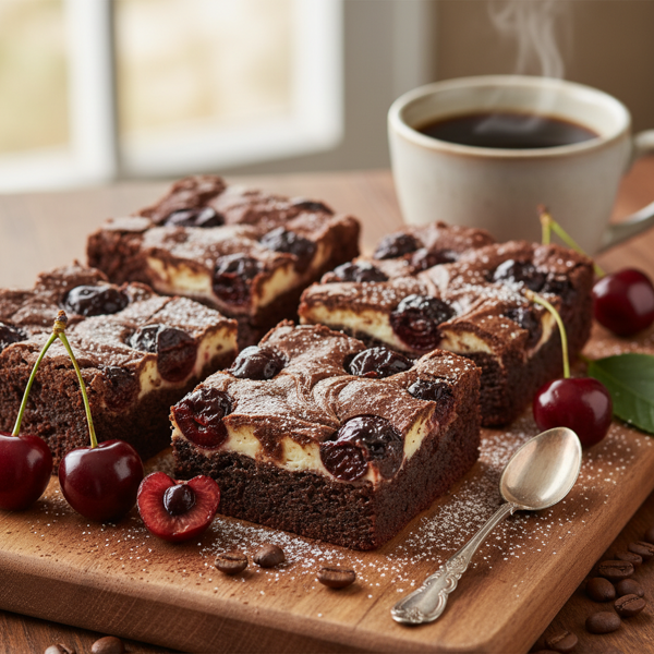 Decadent Java Cherry Cream Brownies recipe