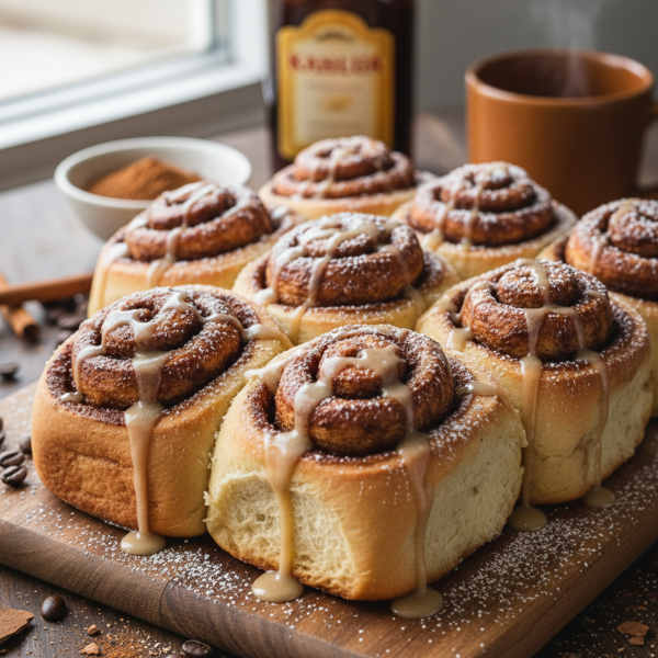 Decadent Kahlua-Spiced Cinnamon Rolls recipe