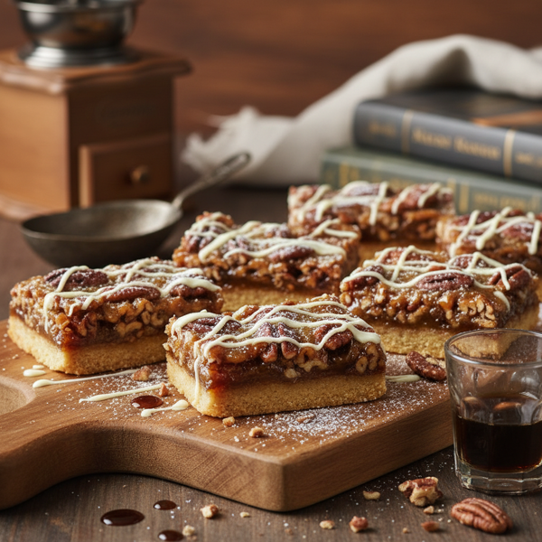 Decadent Kahlua Pecan Praline Bars recipe