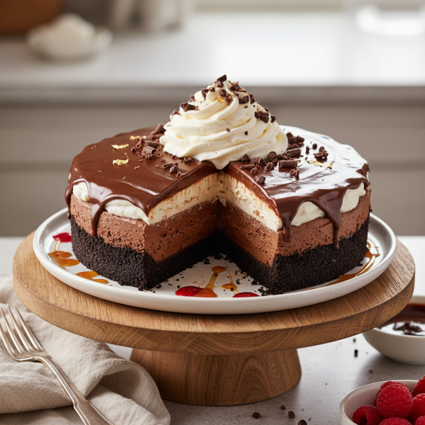 Decadent Layered Chocolate Dream Pie recipe