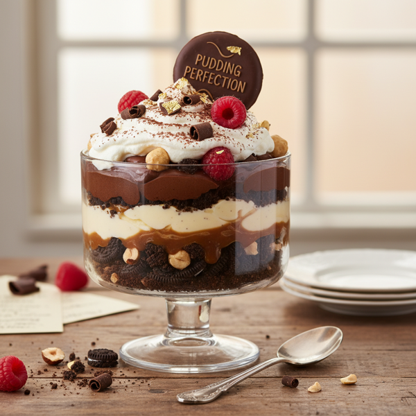 Decadent Layered Creamy Pudding Delight recipe