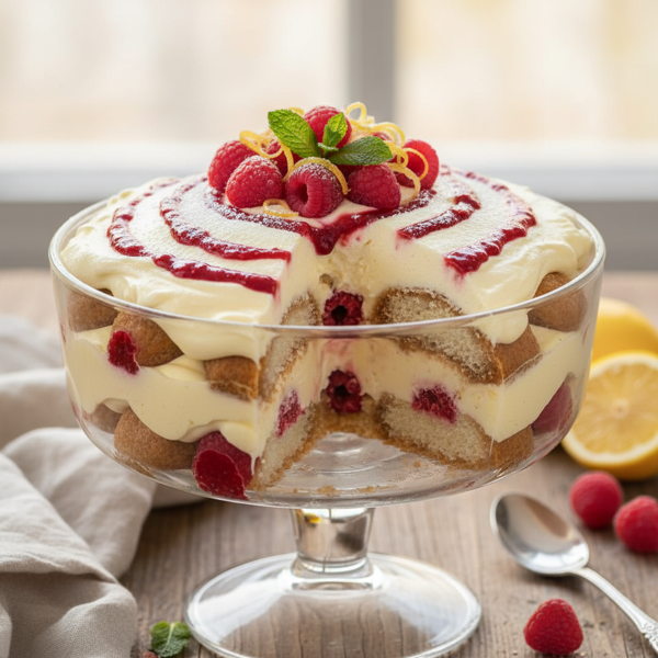 Decadent Lemon Raspberry Delight Tiramisu recipe