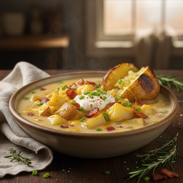 Decadent Loaded Baked Potato Chowder recipe