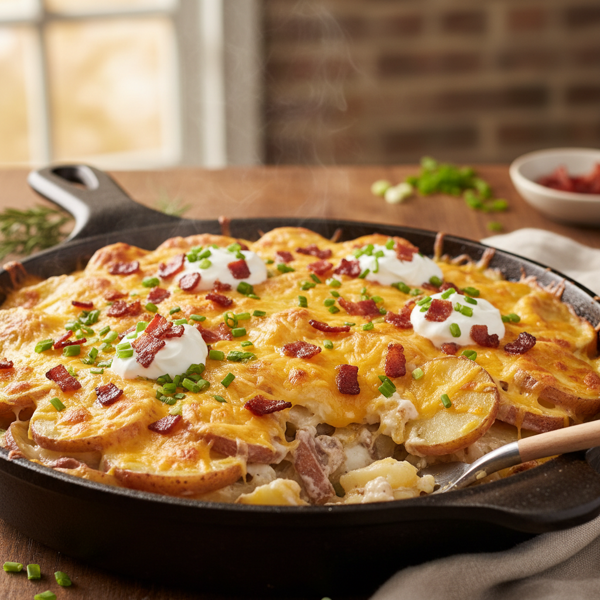 Decadent Loaded Potato Casserole recipe