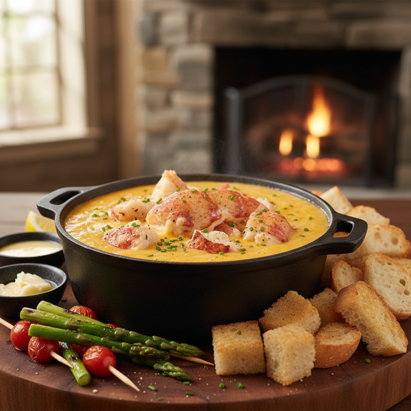 Decadent Lobster Cheese Fondue recipe