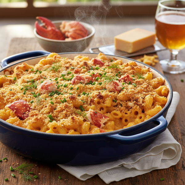 Decadent Lobster & Cheddar Macaroni Bake recipe