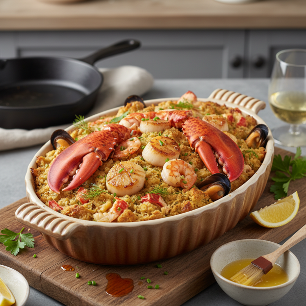 Decadent Lobster and Seafood Stuffing recipe