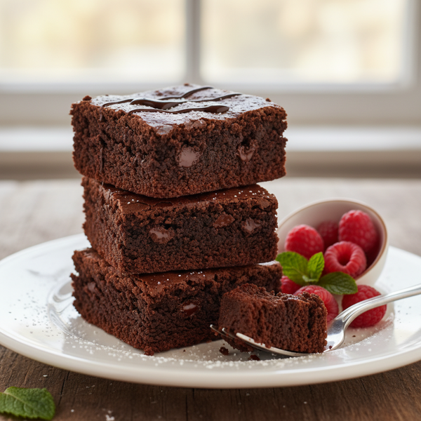 Decadent Low-Fat Chocolate Fudge Brownies recipe