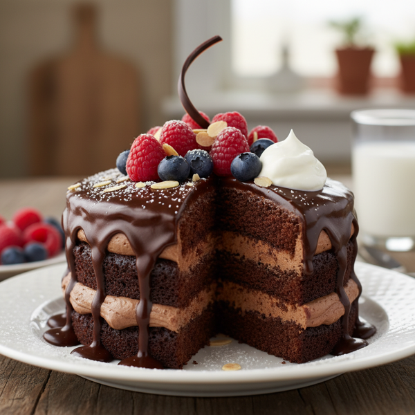 Decadent Low-Fat Fudge Cake Delight recipe