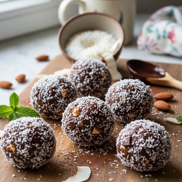 Decadent Low Carb Coconut Chocolate Energy Bites recipe