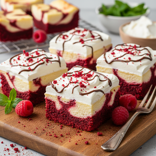 Decadent Low Carb Red Velvet Cheesecake Bars recipe