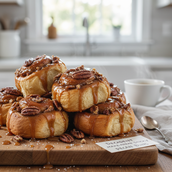 Decadent Make-Ahead Sticky Pecan Buns recipe