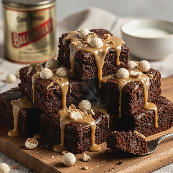 Decadent Malted Milk Ball Brownies recipe