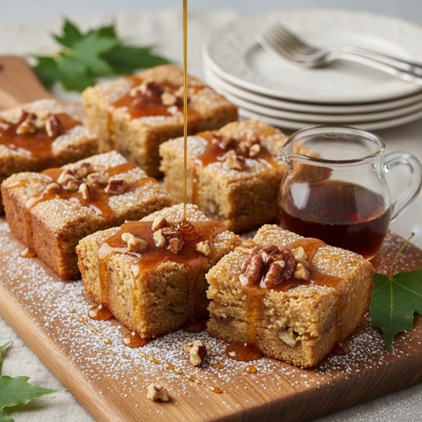 Decadent Maple-Infused Gluten-Free Blondies recipe