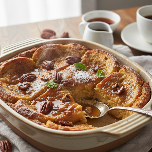 Decadent Maple-Pecan French Toast Bake recipe