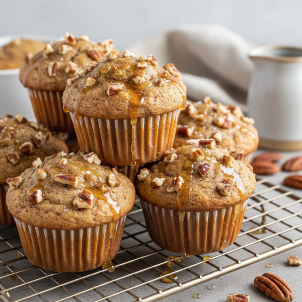 Decadent Maple-Pecan Morning Muffins recipe