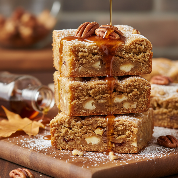 Decadent Maple Blonde Brownies recipe