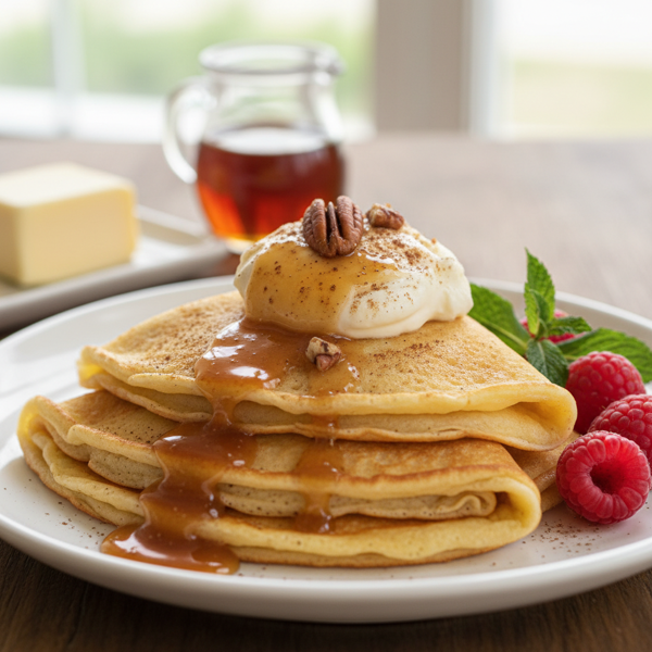 Decadent Maple Butter Cream Crepes recipe