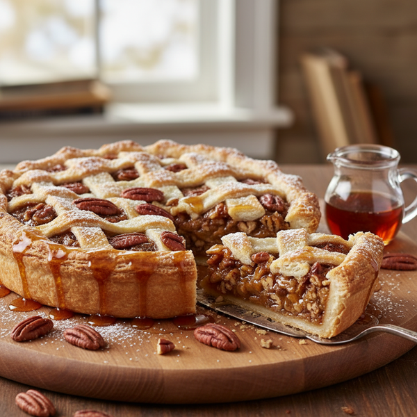 Decadent Maple Pecan Delight Pie recipe