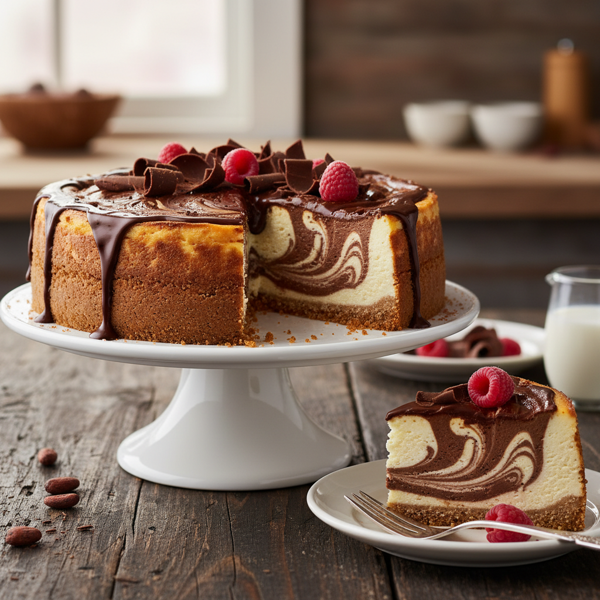 Decadent Marble Cheesecake recipe