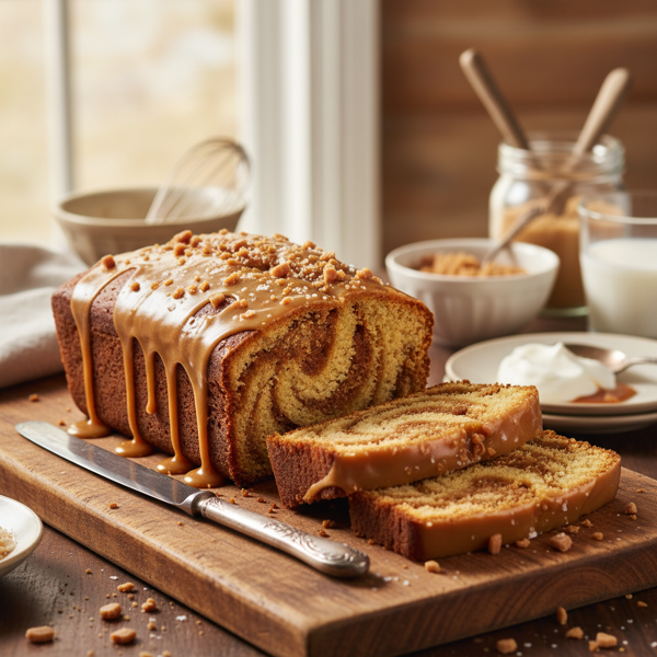 Decadent Marbled Butterscotch Pound Cake recipe