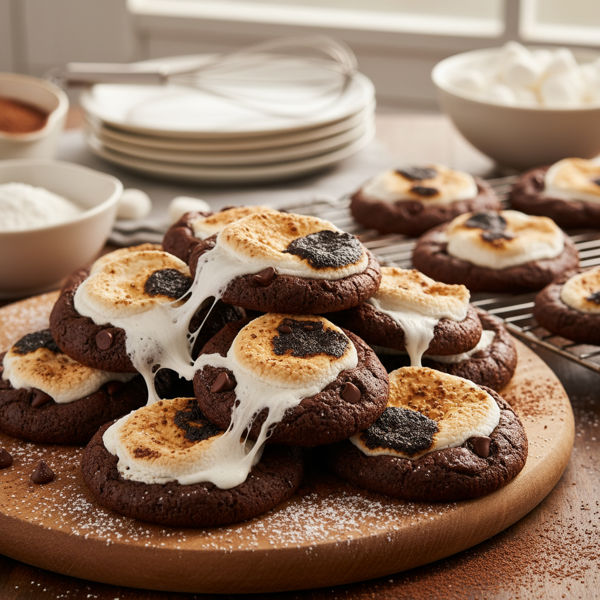 Decadent Marshmallow Brownie Cookies recipe