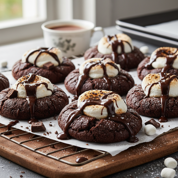 Decadent Marshmallow Fudge Delight Cookies recipe