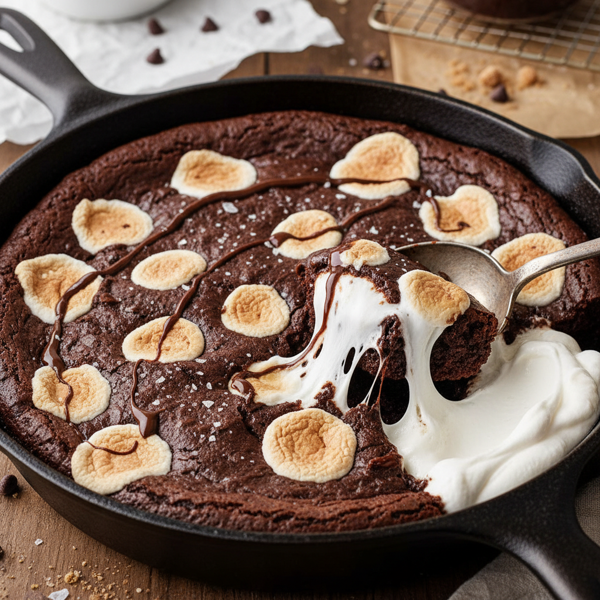 Decadent Marshmallow Lava Brownies recipe