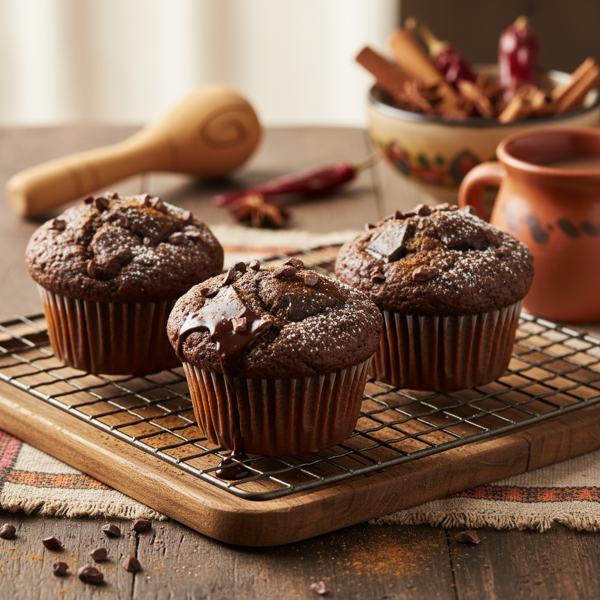 Decadent Mexican Chocolate Muffins recipe