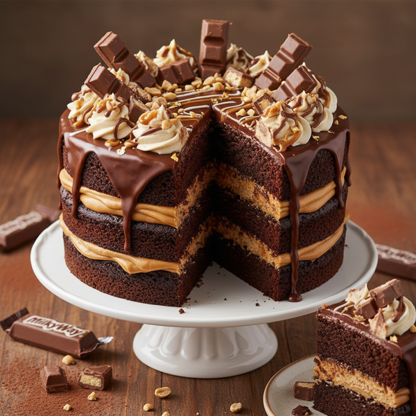 Decadent Milky Way Layer Cake recipe